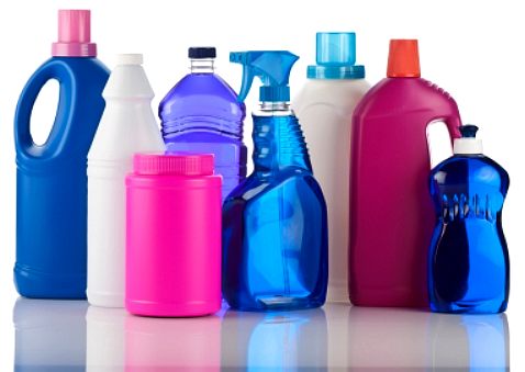 plastic polymer bottles detergents washing up liquids